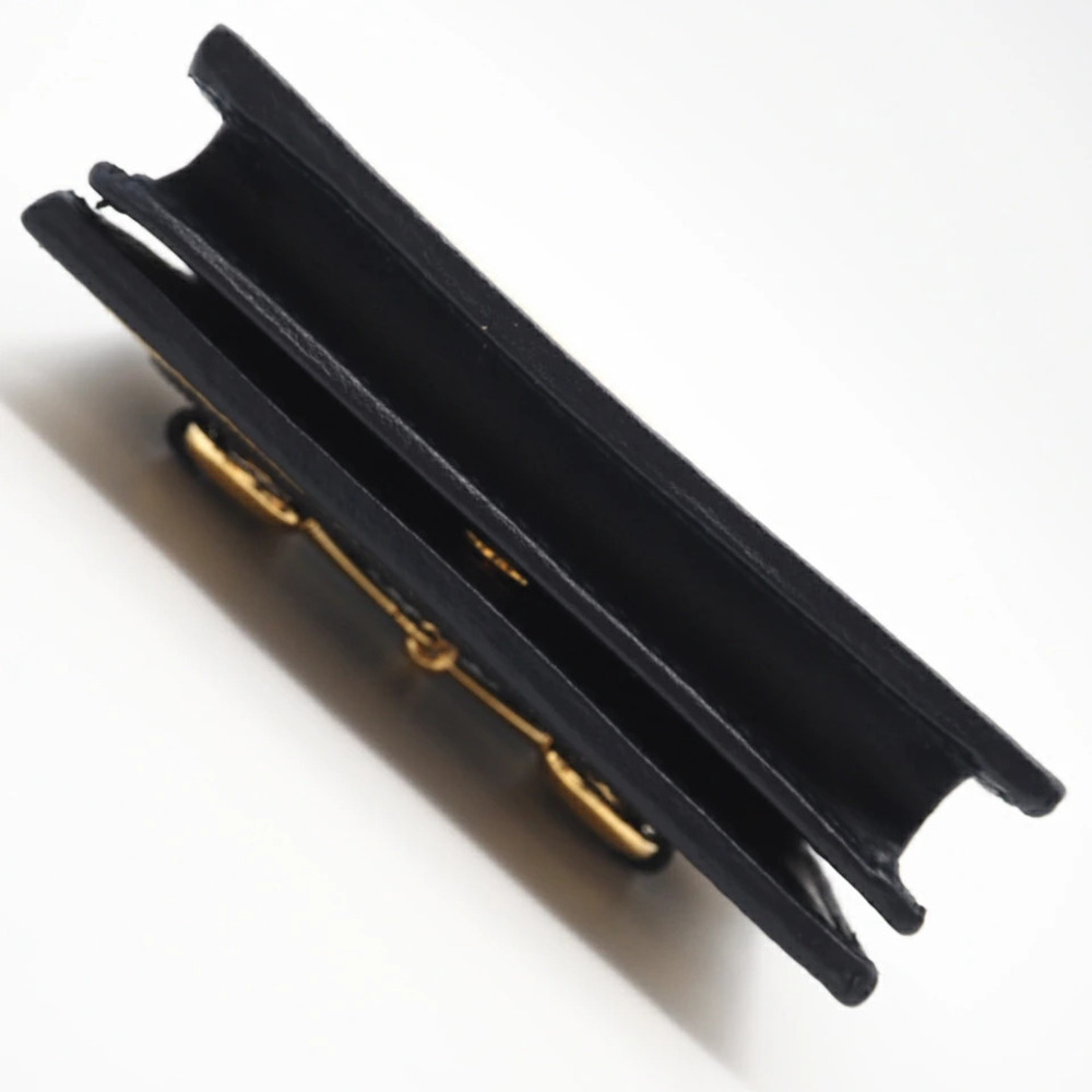 Gucci Canvas Horsebit Wallet Bi fold Beige Black Leather - Picture 5 of 12